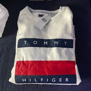 Tommy Hilfiger White Sweatshirt Mens Size XL